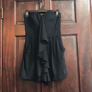 Black sheer dressy romper with pockets
